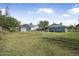 Expansive backyard with plenty of space for recreation, featuring a shed and lush green lawn at 2216 Umbrella Tree Dr, Edgewater, FL 32141