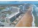 Panoramic aerial view of the beachfront hotel and the city with beach access at 2700 N Atlantic Ave # 454, Daytona Beach, FL 32118