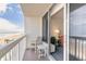 Private balcony offering stunning ocean views with outdoor seating at 2700 N Atlantic Ave # 454, Daytona Beach, FL 32118