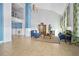 Welcoming lobby area featuring comfortable seating, high ceilings, stylish chandeliers, and plenty of natural light at 2801 S Ridgewood Ave # 1214, South Daytona, FL 32119