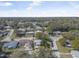 An aerial view of a quiet neighborhood with lush trees and well-maintained homes at 2821 Oak Lea Dr, South Daytona, FL 32119