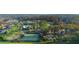 Aerial view showcasing community amenities: pool, tennis courts, bocce ball at 3102 Cordgrass Ct, The Villages, FL 32163