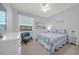 Serene bedroom featuring a coordinated color scheme, soft natural light and modern decor at 411 Foxhill Dr, Debary, FL 32713