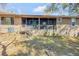 Backyard with covered, screened-in porch with access to inside of the home at 49 Crooked Pine Rd, Port Orange, FL 32128