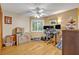Well lit office space with wood floors and plenty of natural light at 509 Osprey Ln, Winter Springs, FL 32708