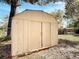 Backyard shed for storing tools and equipment at 61 West Highbanks, Debary, FL 32713