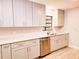 Updated kitchen with quartz countertops, stainless steel dishwasher, and light grey cabinets at 1013 Matterhorn St, Deltona, FL 32725