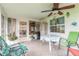 Outdoor patio features brick-look pavers, with views into the home at 134 Deskin Dr, South Daytona, FL 32119