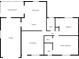 Home floor plan with multiple bedrooms, bathrooms, living room, and kitchen at 1986 Big Oak Dr, South Daytona, FL 32119