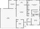 Detailed floor plan showcasing layout including living room, bedrooms, kitchen, and patio at 202 Oakleigh Dr # 90, Deland, FL 32724