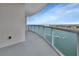 Open balcony with sleek glass railings and beautiful water views at 231 Riverside Dr # 1801-1, Daytona Beach, FL 32117