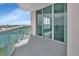 Balcony featuring glass railings with city views at 231 Riverside Dr # 1801-1, Daytona Beach, FL 32117