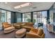 Relaxing lounge area with comfortable seating and natural light from the expansive windows at 231 Riverside Dr # 1801-1, Daytona Beach, FL 32117