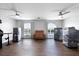 Bonus room offers a view of the water and features modern ceiling fans and stylish flooring at 2852 John Anderson Dr, Ormond Beach, FL 32176