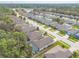 An aerial view of the neighborhood showcasing the well-spaced homes and street layout at 347 Admiralty Ct, Edgewater, FL 32141
