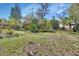 Expansive backyard featuring lush landscaping, mature trees and green grass at 351 W Holly Dr, Orange City, FL 32763