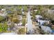 A residential street lined with cozy homes and lush trees, viewed from above at 414 Ellsworth St, Daytona Beach, FL 32114