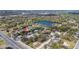 Neighborhood aerial view highlighting the nearby lake and tree-lined streets at 414 Ellsworth St, Daytona Beach, FL 32114
