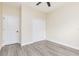 Light bedroom with fan and stylish vinyl flooring at 414 Ellsworth St, Daytona Beach, FL 32114