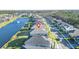 Neighborhood aerial view showcasing the home's position in a well-planned lakefront community at 6263 W Fallsgrove Ln, Port Orange, FL 32128