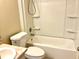 Neutral bathroom features a standard tub-shower combo at 662 Comstock Dr, Deltona, FL 32738