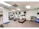 Well-equipped gym featuring treadmills, elliptical machines, and weight training equipment, perfect for staying active at 925 N Halifax Ave # 910, Daytona Beach, FL 32118