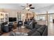 Open floor plan showcases the living room and kitchen at 1062 Golf View Estates Dr, Orange City, FL 32763