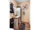 Bathroom with a unique vanity, modern mirror, and stylish decor creating a relaxing space at 1572 Darlington Ave, Deltona, FL 32725