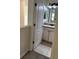 Upstairs bathroom featuring granite countertop and tile flooring at 1812 Leather Fern Dr, Ocoee, FL 34761