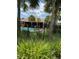 Pool with a black fence and tall tropical green plants at 1812 Leather Fern Dr, Ocoee, FL 34761