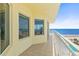 Spacious balcony with stunning ocean views offers a relaxing outdoor space at 1900 N Atlantic Ave # 504, Daytona Beach, FL 32118