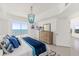 Bedroom with ocean view and modern fixtures, offering a serene escape at 1900 N Atlantic Ave # 504, Daytona Beach, FL 32118