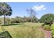 Expansive green backyard featuring tropical trees and beautiful landscaping at 307 Heron Point Way, Deland, FL 32724