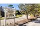 Signage for Victoria Cresswind Gardens community along the entrance drive at 307 Heron Point Way, Deland, FL 32724