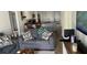 A comfortable living room with sectional sofa and kitchen at 3209 S Dorchester Dr, Deltona, FL 32738