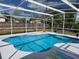 Screened pool area providing a refreshing escape with its sparkling blue water at 3209 S Dorchester Dr, Deltona, FL 32738