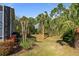 A lush backyard provides a secluded space for relaxation and outdoor activities, surrounded by palm trees and foliage at 376 Chelsea Place Ave, Ormond Beach, FL 32174