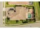 Stunning aerial view of a home with a private pool, spa, outdoor living area, and tile roof at 3955 Equine Cv, Lake Mary, FL 32746