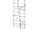 Detailed floor plan layout showcasing room dimensions and their arrangement within the home at 406 Ravenshill Way, Deland, FL 32724