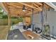 An open-air outdoor gym featuring workout equipment and a ceiling fan for comfort at 427 E Church St, Deland, FL 32724