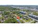 Aerial photo showcasing the property's location near commercial areas, community amenities, and a neighborhood at 4333 Arch St, Orlando, FL 32808