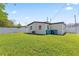 Spacious backyard with lush green grass enclosed by a modern white fence, providing ample space for recreation at 4333 Arch St, Orlando, FL 32808