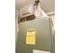 View of the home's furnace showing the EnergyGuide label at 5076 Fairport Ave, De Leon Springs, FL 32130