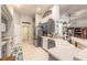 Modern kitchen with sleek appliances, gray cabinetry, and an open layout, great for entertaining at 6 Greenvale Dr, Ormond Beach, FL 32174