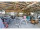 Rustic barn featuring a wooden picnic table and storage, perfect for projects and gatherings at 600 Tabatha Dr, Osteen, FL 32764