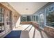 Covered porch featuring brick walls, concrete flooring, and lots of windows at 600 Tabatha Dr, Osteen, FL 32764