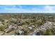 Scenic aerial view of a suburban neighborhood with lush greenery and distant city skyline at 617 S Flamingo Dr, Holly Hill, FL 32117