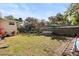 Expansive backyard showcasing an above-ground pool, comfortable seating, and lush landscaping for outdoor enjoyment at 617 S Flamingo Dr, Holly Hill, FL 32117