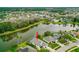 Aerial view of the home with a serene water view at 6408 Whit Ct, Port Orange, FL 32128