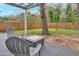 Backyard seating area complete with chairs and a table overlooking the yard at 761 Greenway Pl, Daytona Beach, FL 32114